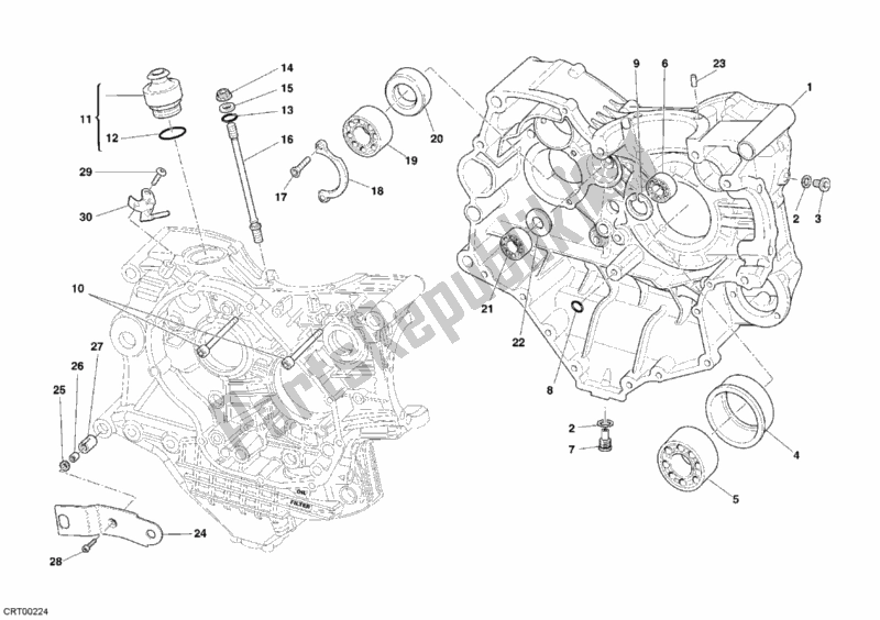 Todas las partes para Caja Del Cigüeñal de Ducati Superbike 999 USA 2005